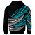 Tuvalu Custom Personalised Hoodie - Wave Pattern Alternating Blue Color