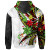 Hawaii Hoodie -  Tribal Flower With Special Turtles White Black