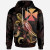 Wallis And Futuna Polynesian Hoodie - Turtle With Blooming Hibiscus Gold