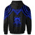 Tuvalu Custom Personalised Hoodie - Polynesian Armor Style Blue