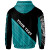 Philippines Custom Personalised  Hoodie - Diagonal Pattern Turquoise