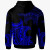 Hawaii Polynesian Hoodie - Hammerhead Shark Tribal Pattern Blue