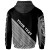 Philippines Custom Personalised  Hoodie - Diagonal Pattern White