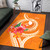 Yap Polynesian Area Rug - Orange Floral With Seal Polynesian 4