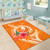 Yap Polynesian Area Rug - Orange Floral With Seal Polynesian 6