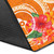 Yap Polynesian Area Rug - Orange Floral With Seal Polynesian 7