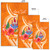Tahiti Polynesian Custom Personalised Area Rug - Orange Floral With Seal Polynesian 2