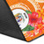 Niue Polynesian Custom Personalised Area Rug - Orange Floral With Seal Polynesian 7