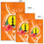 New Caledonia Polynesian Custom Personalised Area Rug - Orange Floral With Seal Polynesian 2