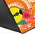 New Caledonia Polynesian Custom Personalised Area Rug - Orange Floral With Seal Polynesian 7