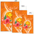 Hawaii Polynesian Custom Personalised Area Rug - Orange Floral With Seal Polynesian 2