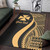 Wallis and Futuna Custom Personalised Area Rug - Gold Polynesian Tentacle Tribal Pattern Polynesian 3