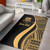 Tuvalu Custom Personalised Area Rug - Gold Polynesian Tentacle Tribal Pattern Polynesian 1