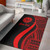 Tahiti Custom Personalised Area Rug - Red Polynesian Tentacle Tribal Pattern Polynesian 1