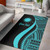 Nauru Custom Personalised Area Rug - Turquoise Polynesian Tentacle Tribal Pattern Polynesian 1