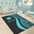 Nauru Custom Personalised Area Rug - Turquoise Polynesian Tentacle Tribal Pattern Polynesian 5