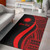Nauru Custom Personalised Area Rug - Red Polynesian Tentacle Tribal Pattern Polynesian 1