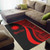 Nauru Custom Personalised Area Rug - Red Polynesian Tentacle Tribal Pattern Polynesian 2