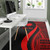 Nauru Custom Personalised Area Rug - Red Polynesian Tentacle Tribal Pattern Polynesian 4