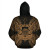 Tuvalu Polynesian ll Over Hoodie Map Gold