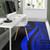 Marshall Islands Custom Personalised Area Rug - Blue Polynesian Tentacle Tribal Pattern Polynesian 4