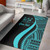 Fiji Custom Personalised Area Rug - Turquoise Polynesian Tentacle Tribal Pattern Crest Polynesian 1