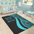 Fiji Custom Personalised Area Rug - Turquoise Polynesian Tentacle Tribal Pattern Crest Polynesian 5