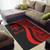 Fiji Custom Personalised Area Rug - Red Polynesian Tentacle Tribal Pattern Polynesian 2