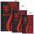 Fiji Custom Personalised Area Rug - Red Polynesian Tentacle Tribal Pattern Polynesian 7