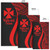 Wallis and Futuna Area Rug - Red Polynesian Tentacle Tribal Pattern Polynesian 7