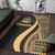 Vanuatu Area Rug - Gold Polynesian Tentacle Tribal Pattern Polynesian 3