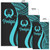 Pohnpei Area Rug - Turquoise Polynesian Tentacle Tribal Pattern Polynesian 7