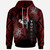 Tonga Polynesia Custom Personalized Hoodie - Tonga Tribal Flower Red