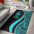 New Caledonia Area Rug - Turquoise Polynesian Tentacle Tribal Pattern Polynesian 1