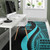 New Caledonia Area Rug - Turquoise Polynesian Tentacle Tribal Pattern Polynesian 4