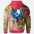 Yap State Hoodie - Flowers Tropical With Sea Animals