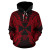 Wallis and Futuna Polynesian All Over Hoodie Map Red