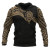 American Samoa Polynesian Hoodie - Gold Heart Shield