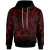 Tuvalu Hoodie - Red Color Cross Style
