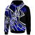 American Samoa Hoodie - Tribal Flower Special Pattern Blue Color