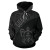 Guam Hoodie - Guam Coat Of Arm In Turtle Polynesian Tattoo Gray