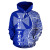 Wallis and Futuna Polynesian Custom Personalised Hoodie Coconut Blue