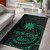 Nauru Polynesian Custom Personalised Area Rug - Green Tribal Wave Polynesian 1