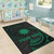 Nauru Polynesian Custom Personalised Area Rug - Green Tribal Wave Polynesian 6