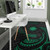 Marshall Islands Polynesian Area Rug - Green Tribal Wave Polynesian 5