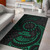 Cook Islands Polynesian Area Rug - Green Tribal Wave Polynesian 1