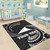 Tokelau Polynesian Custom Personalised Area Rug - White Tribal Wave Polynesian 5