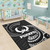 Pohnpei Micronesia Area Rug - White Tribal Wave Polynesian 6