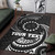 Cook Islands Polynesian Custom Personalised Area Rug - White Tribal Wave Polynesian 4