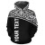 Nauru Polynesian Personalised Custom Hoodie - Black Curve